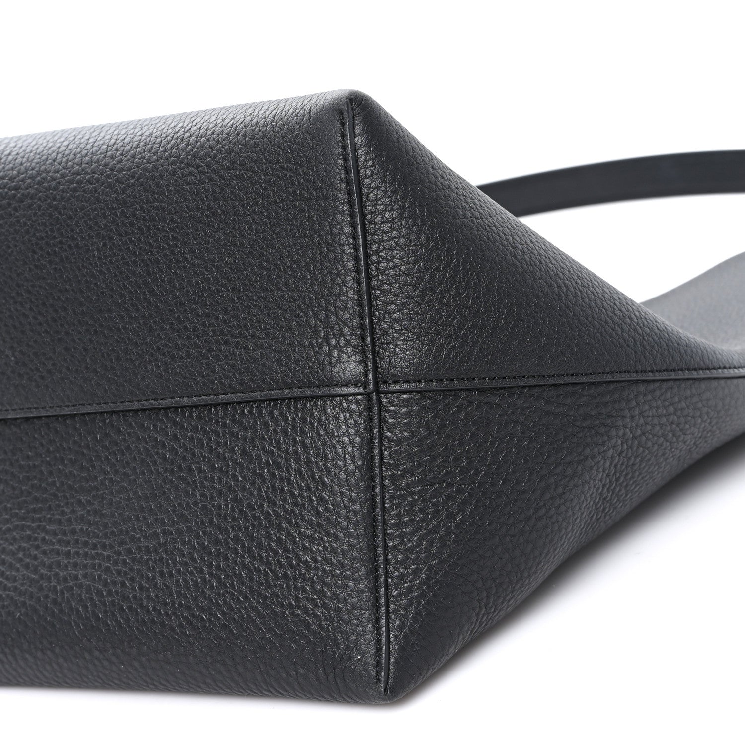 Grained Calfskin Medium N/S Park Tote Black