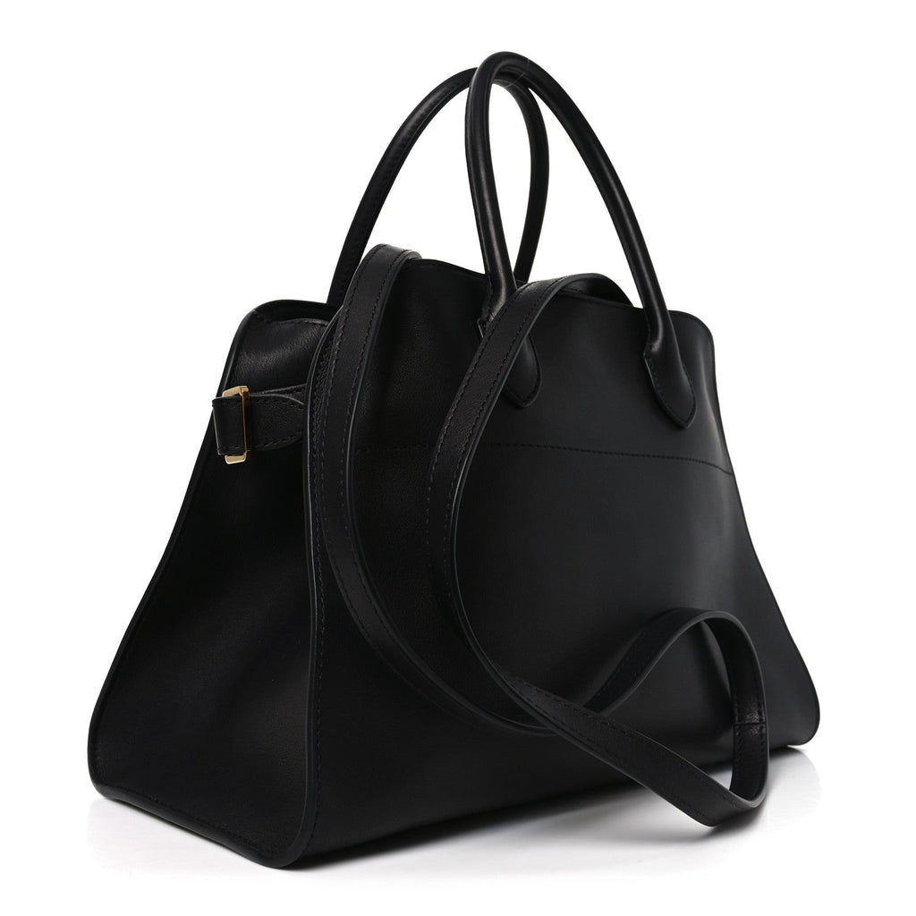 Polished Saddle Calfskin Soft Margaux 12 Black