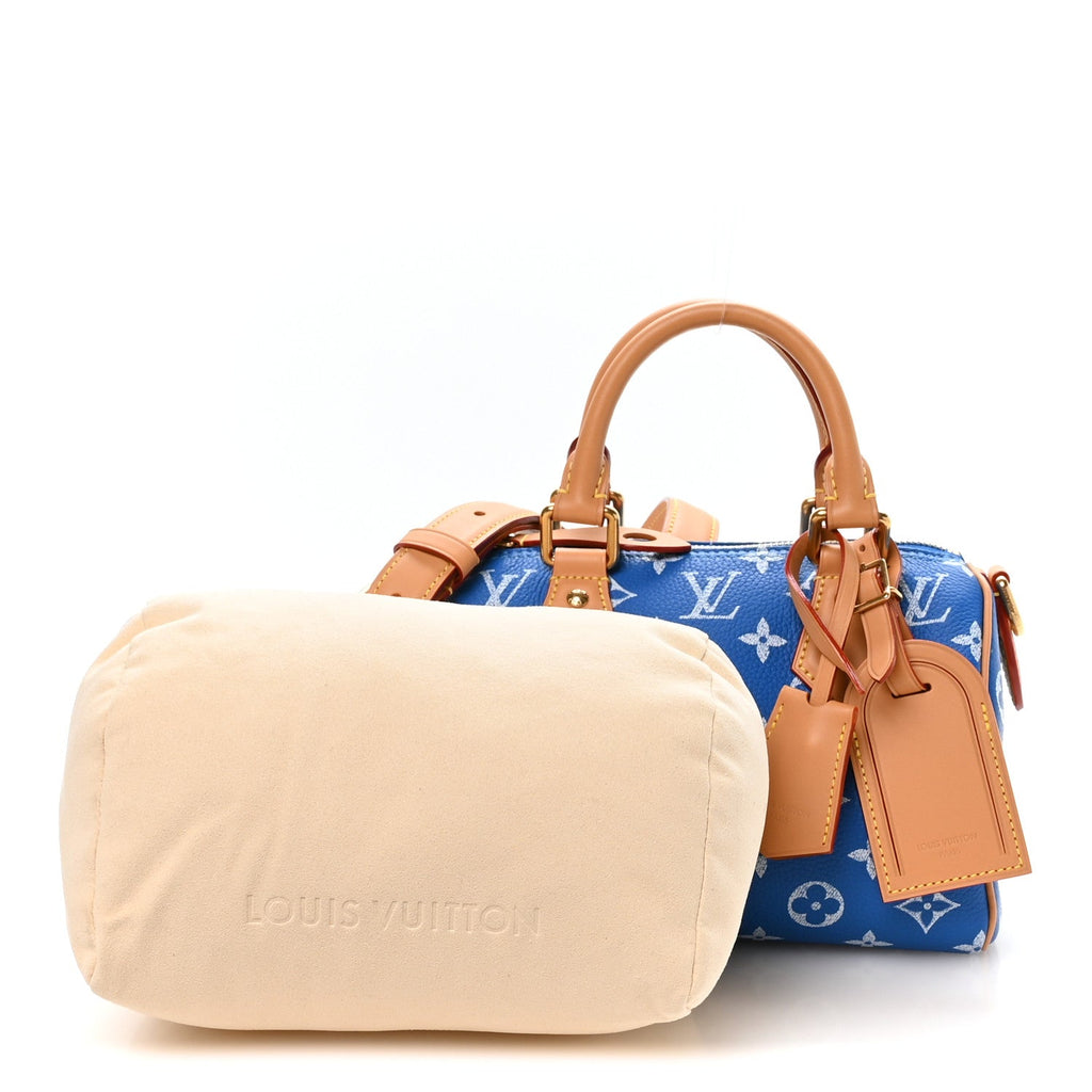 Calfskin Monogram Speedy P9 Bandouliere 20 Blue