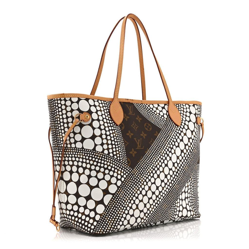 Monogram Kusama Waves Neverfull MM White