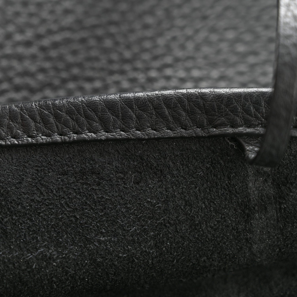Grained Calfskin Medium N/S Park Tote Black