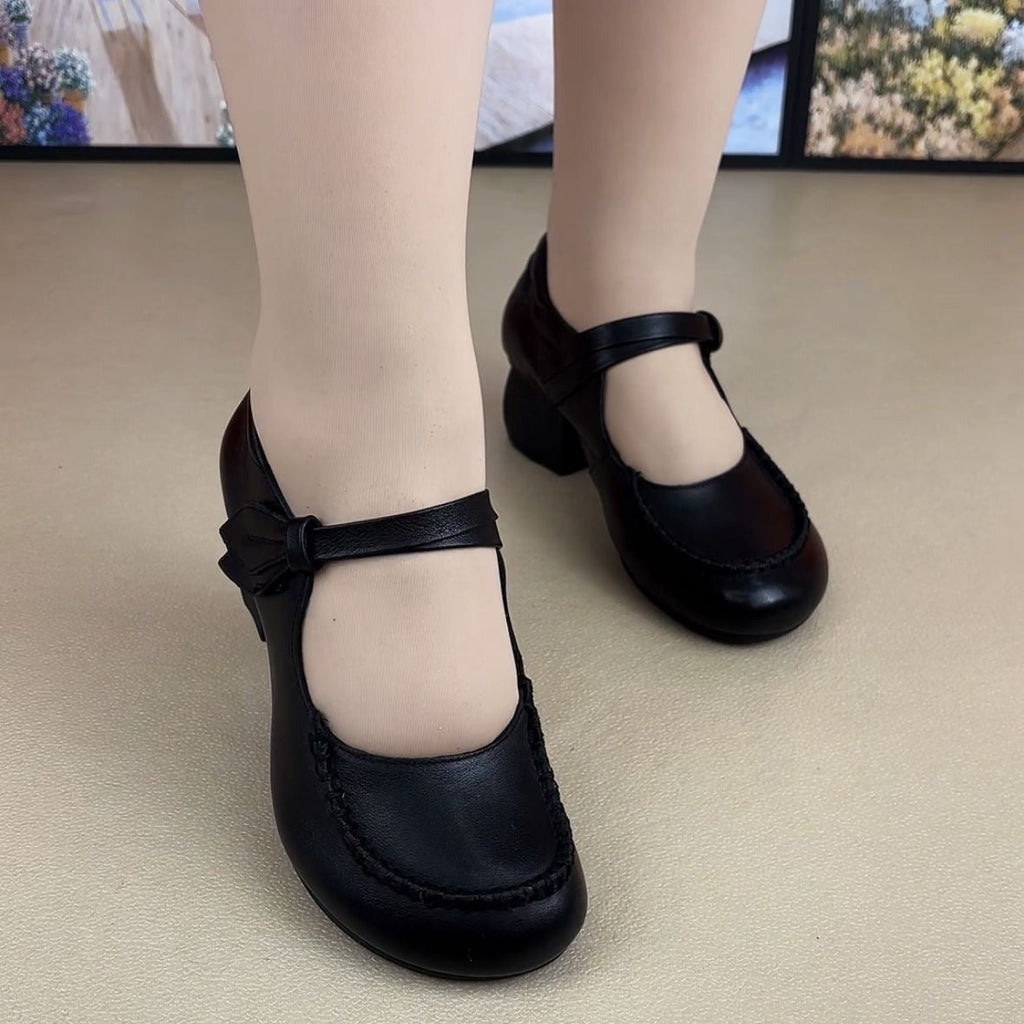 Zapatos casuales de cuero con suela de goma