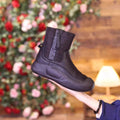 Botas de cuero para mujeres (tecnología gris)