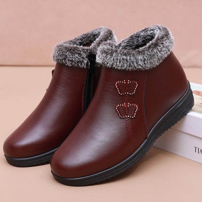 （descuento）Zapatos de algodón para mujeres (dos mariposas)