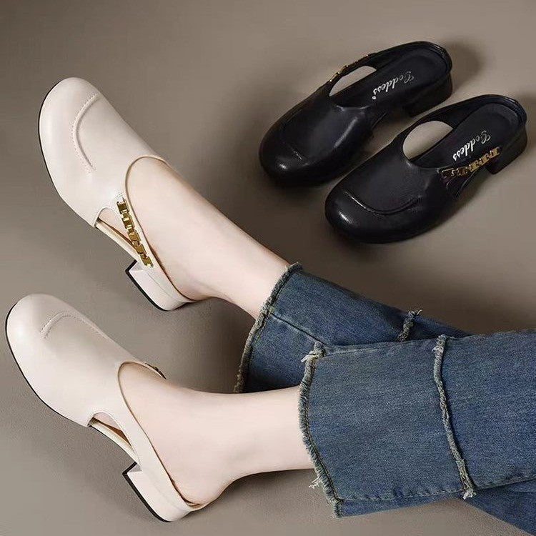 Zapatos punta redonda – piel suave