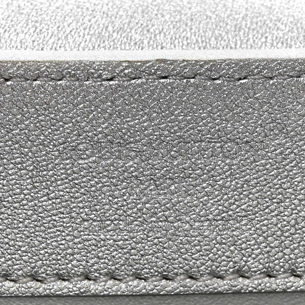 Lambskin Strass Mini Capucines  Silver