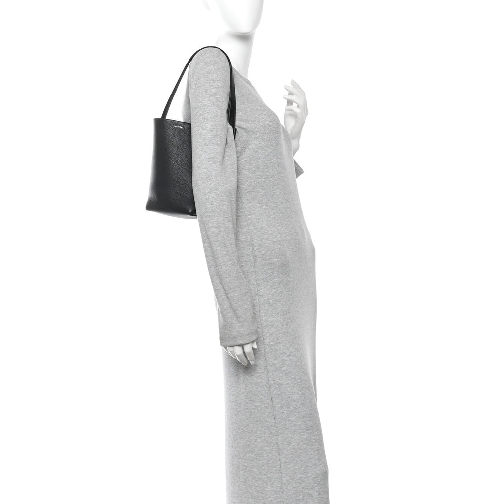 Grained Calfskin Small N/S Park Tote Black