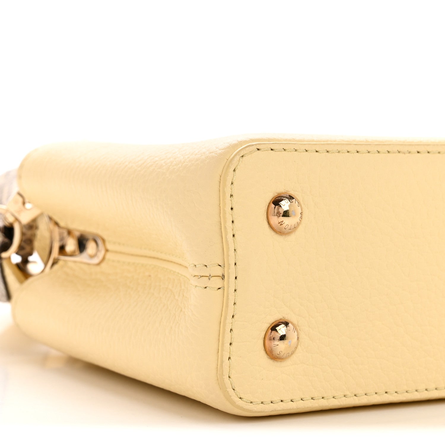 Taurillon Snakeskin Mini Capucines Banane