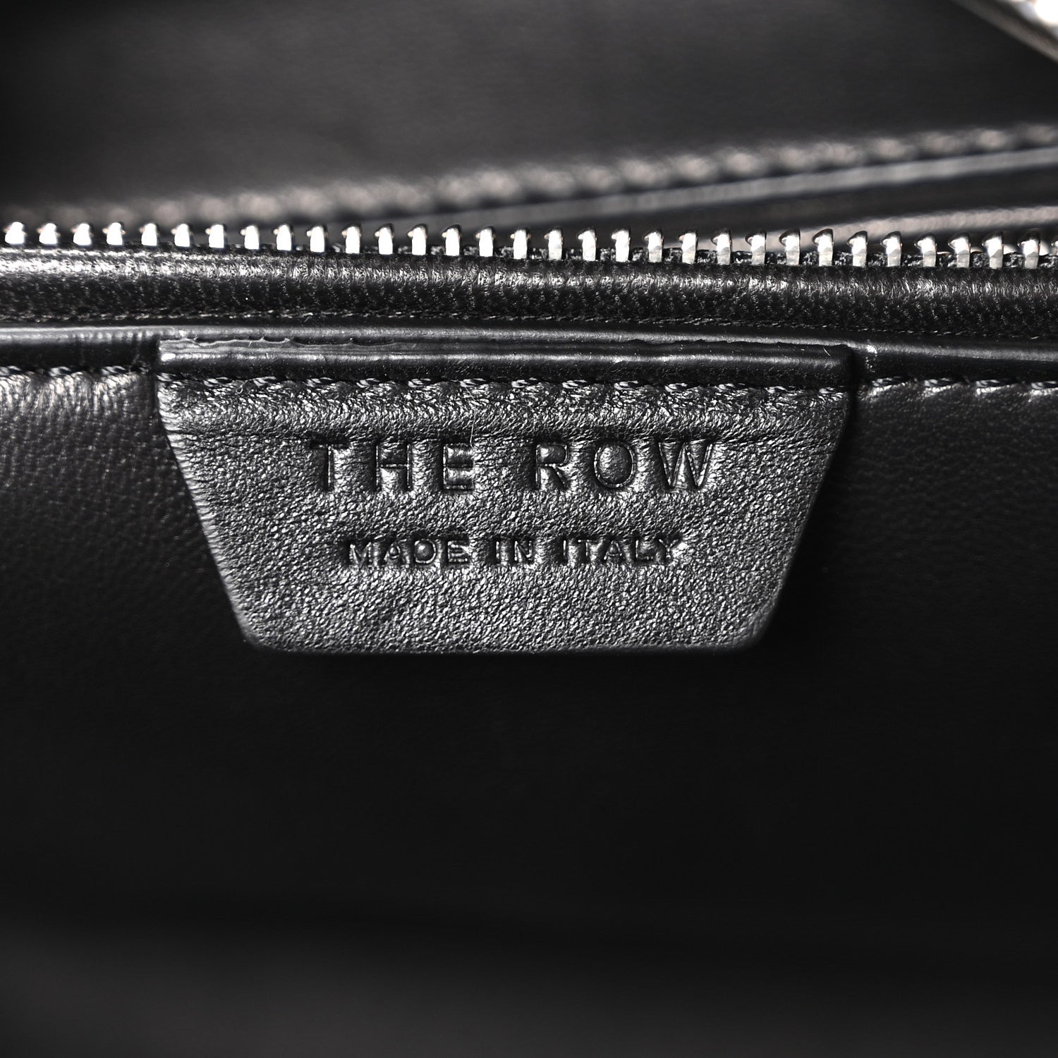 Grained Calfskin East West Bowling Bag Black