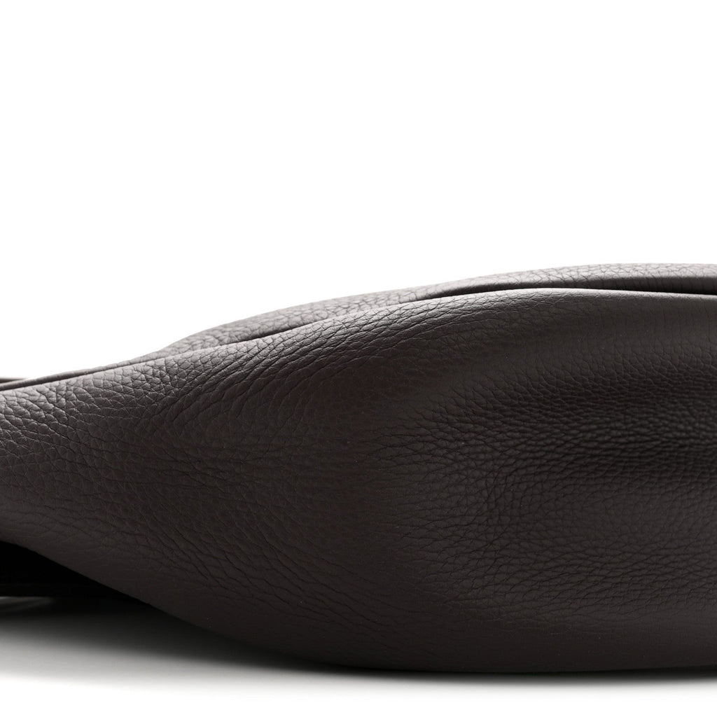 Grained Calfskin Small Slouchy Banana Bag Aubergine