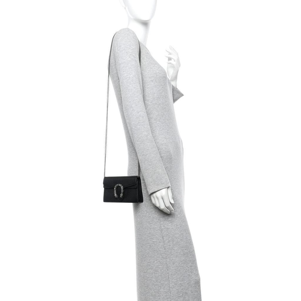 Calfskin Super Mini Dionysus Shoulder Bag Black
