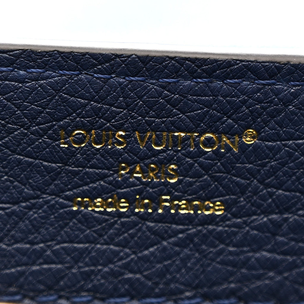 Ostrich Capucines Mini Indigo