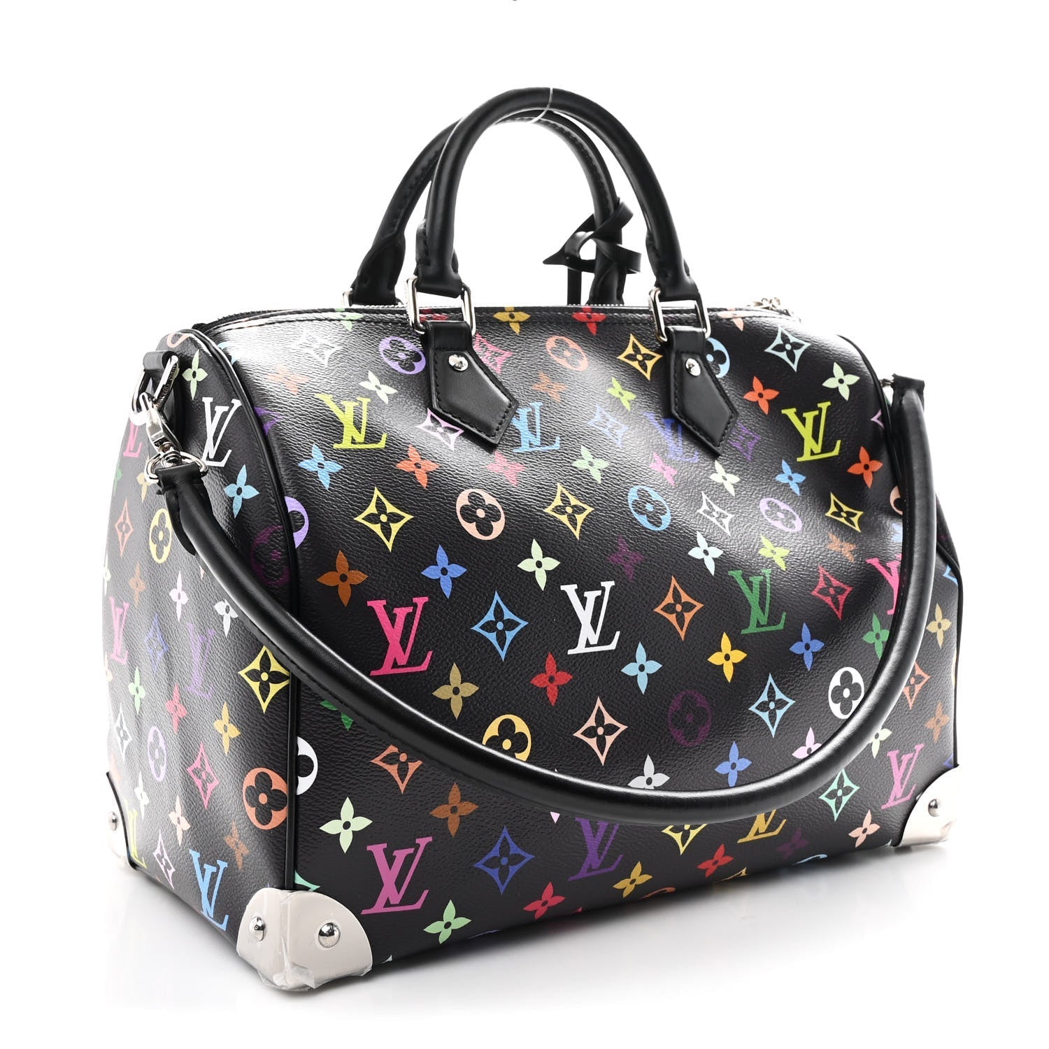 LV X TM Monogram Multicolor Speedy Soft 30 Black