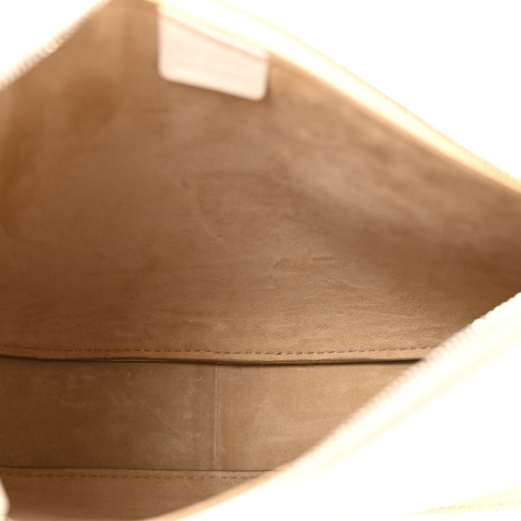 Smooth Calfskin Half Moon Shoulder Bag New Ivory