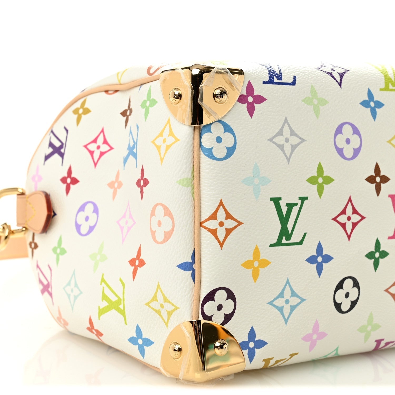 LV X TM Monogram Multicolor Speedy Bandouliere 25 White