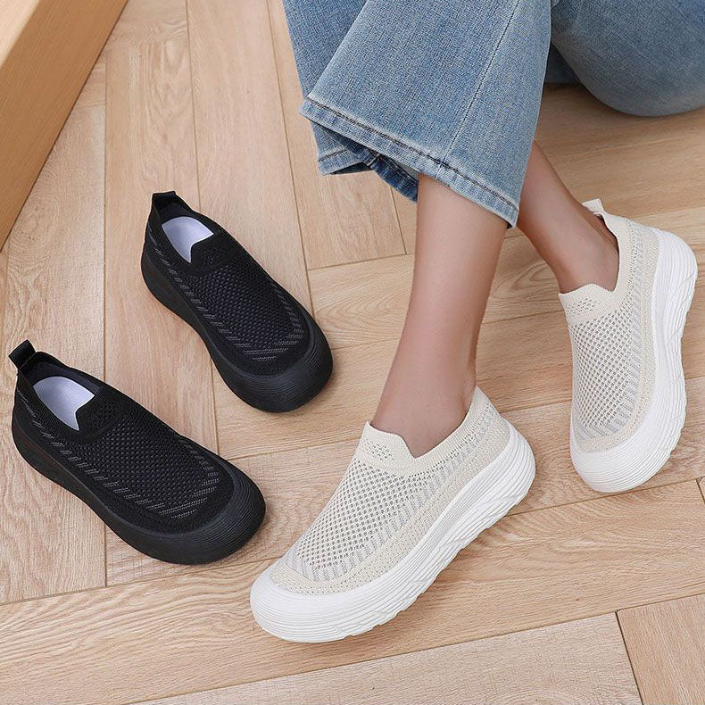 Zapatos de plataforma de malla para mujer