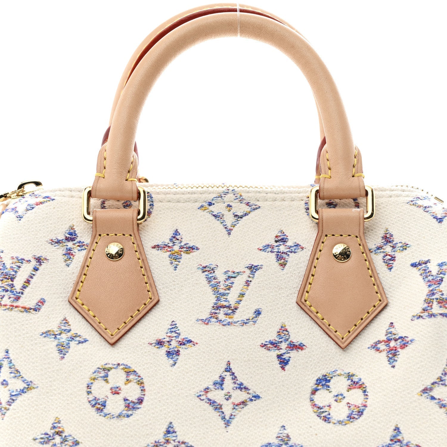 Monogram Jacquard Fabric Speedy Bandouliere 20 Multicolor Beige