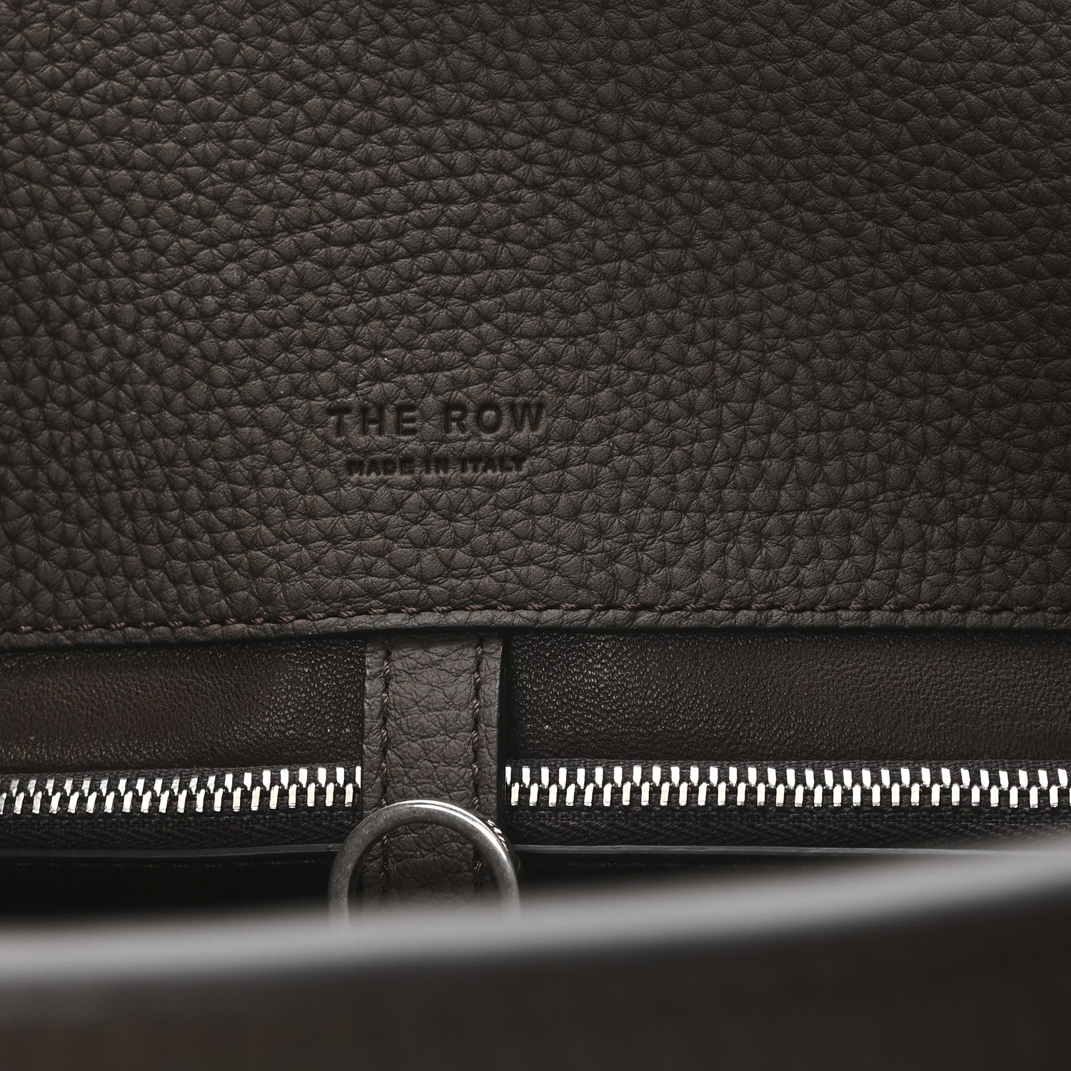 Matte Grained Calfskin Margaux Shoulder 12 Deep Brown
