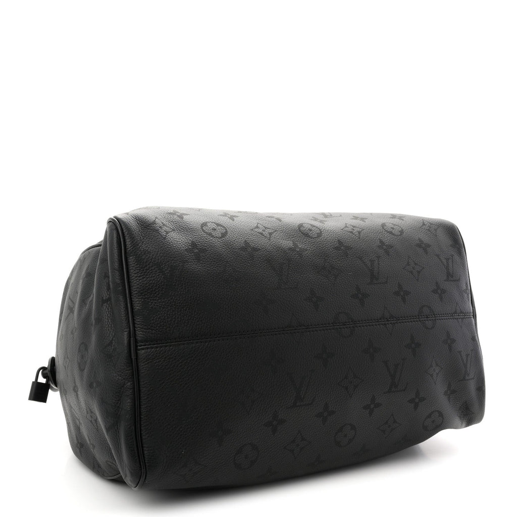 Calfskin Monogram Speedy P9 Bandouliere 40 Ultra Black