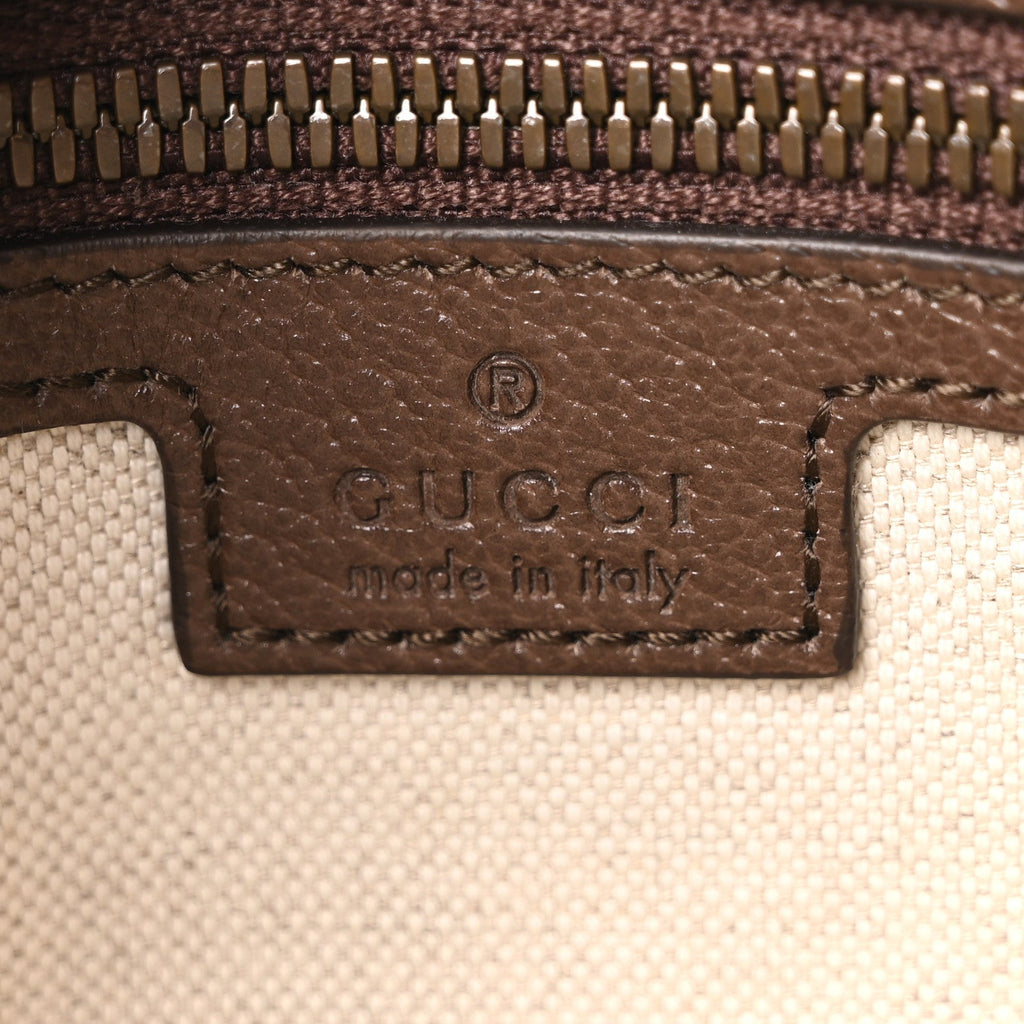 Soft GG Supreme Monogram Medium Ophidia Belt Bag Dark Brown