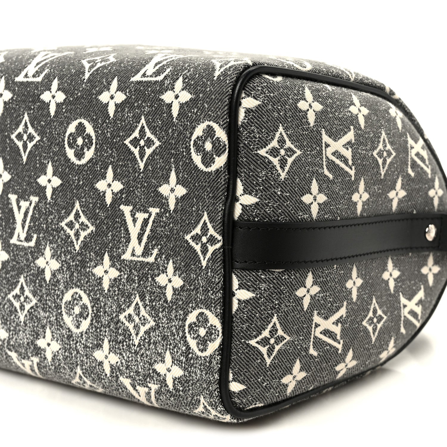 Denim Monogram Jacquard Speedy Bandouliere 25 Black