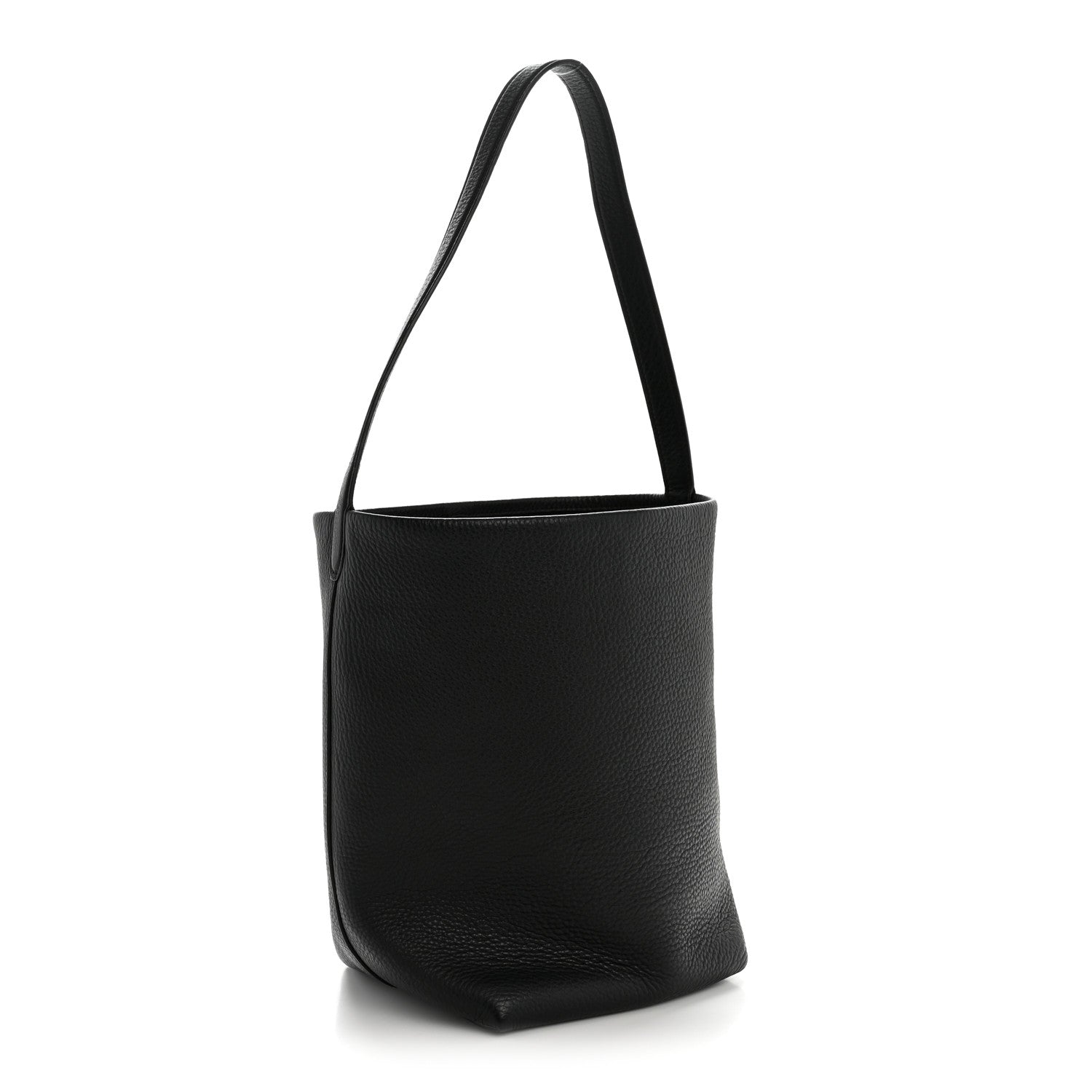 Grained Calfskin Medium N/S Park Tote Black