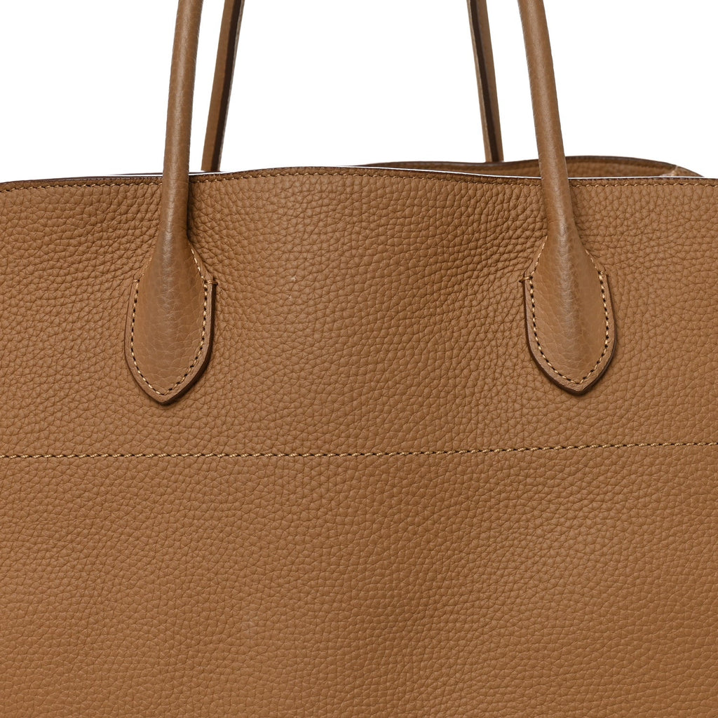 Matte Grained Calfskin Soft Margaux 17 Dark Taupe