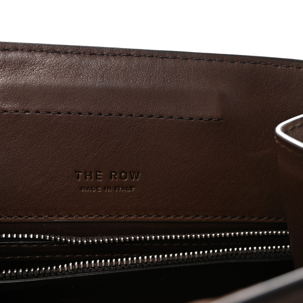 Polished Saddle Calfskin Peggy Clutch Deep Brown