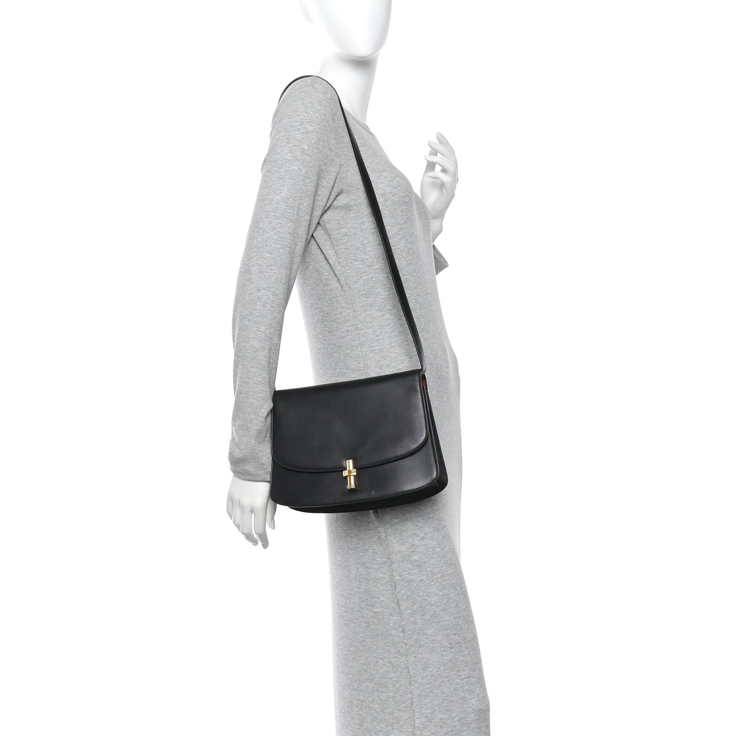 Sleek Calfskin The Sofia 10 Crossbody Black