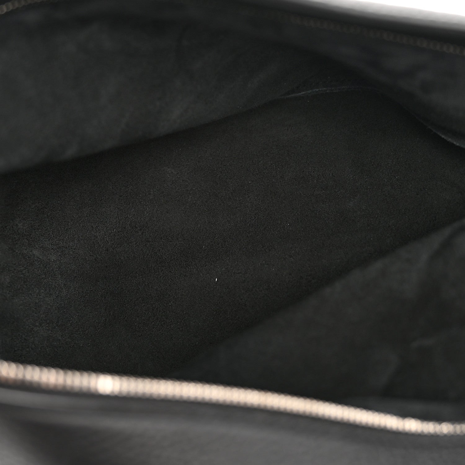 Grained Calfskin Large Slouchy Banana Bag Black