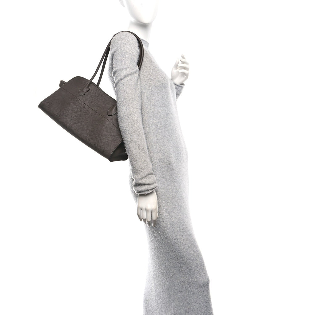 Grained Calfskin Margaux Shoulder 12 Deep Brown