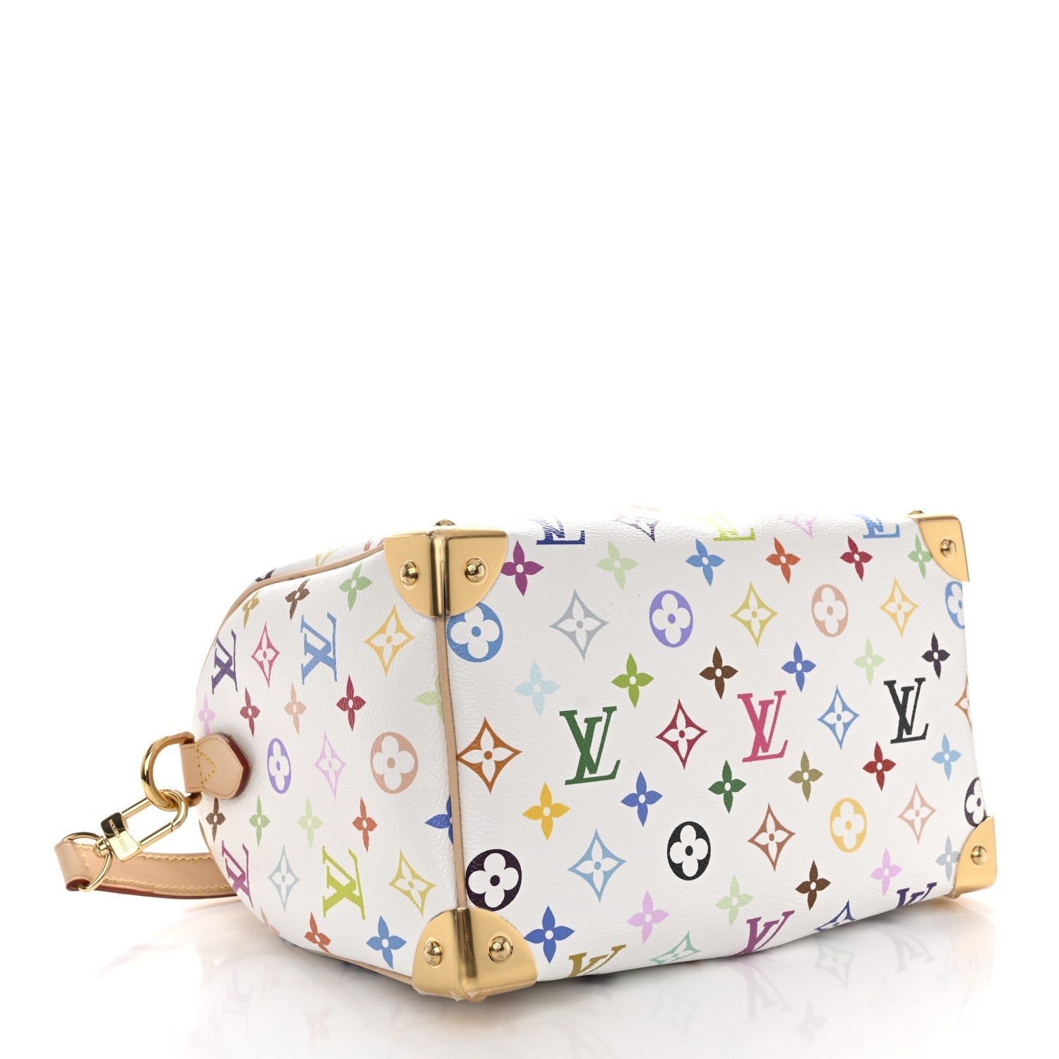 LV X TM Monogram Multicolor Speedy Bandouliere 25 White