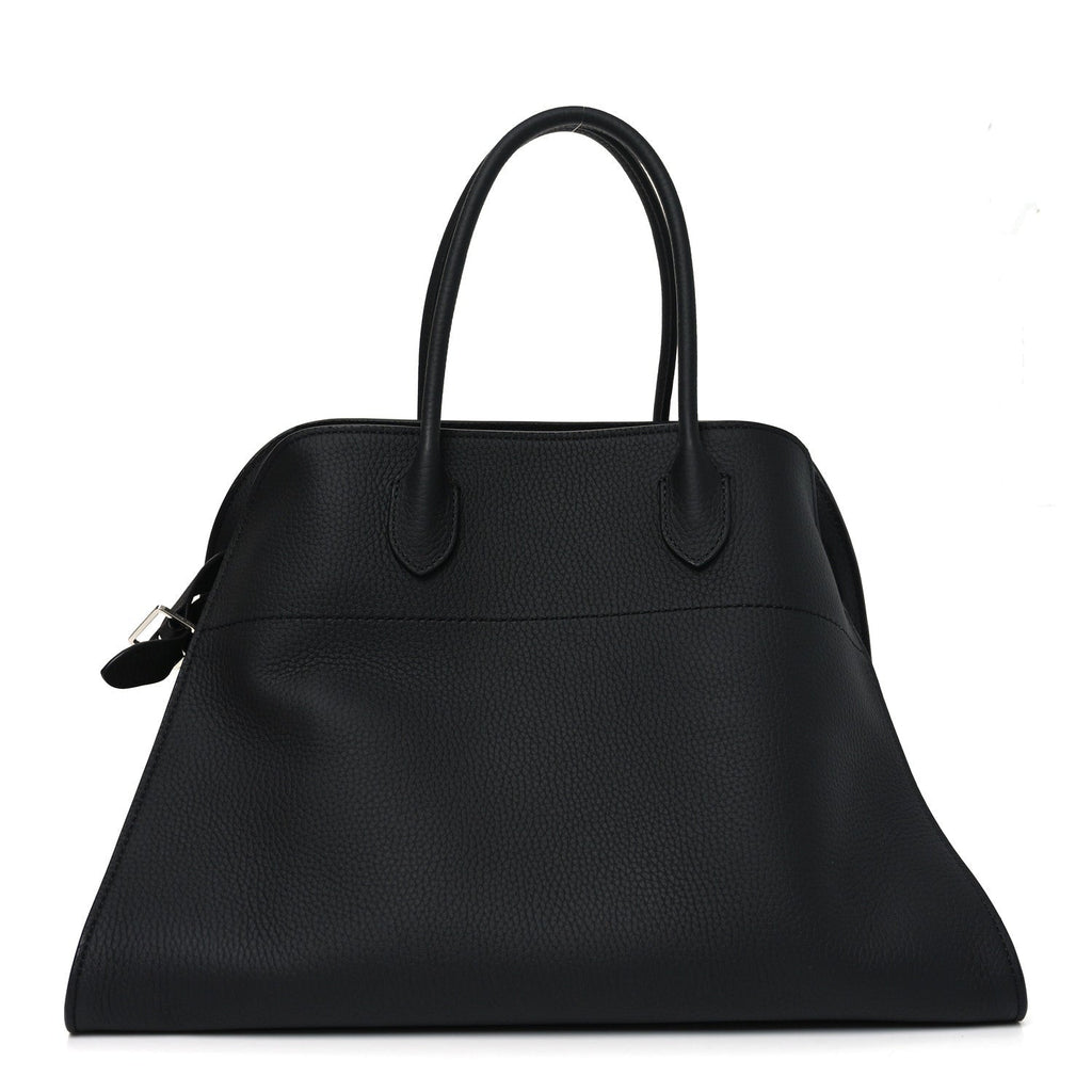 Matte Grained Calfskin Soft Margaux 15 Black