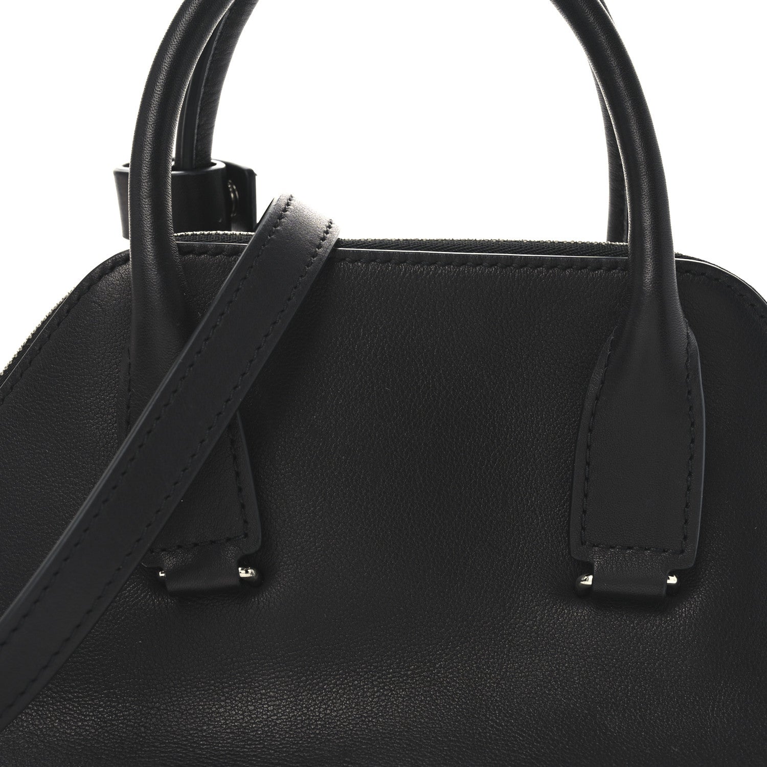 Saddle Calfskin Mini Devon Bag Black