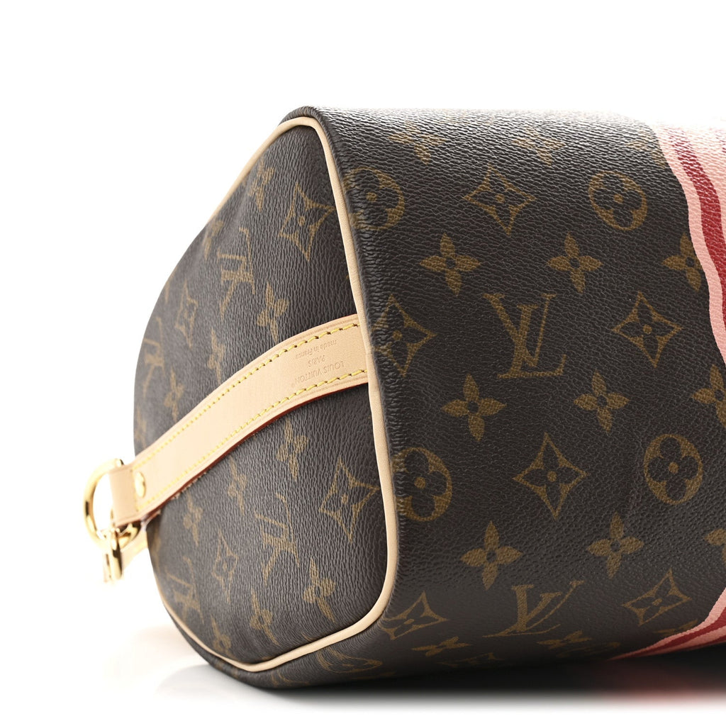 Mon Monogram Speedy Bandouliere 25 Light Pink Sari Red