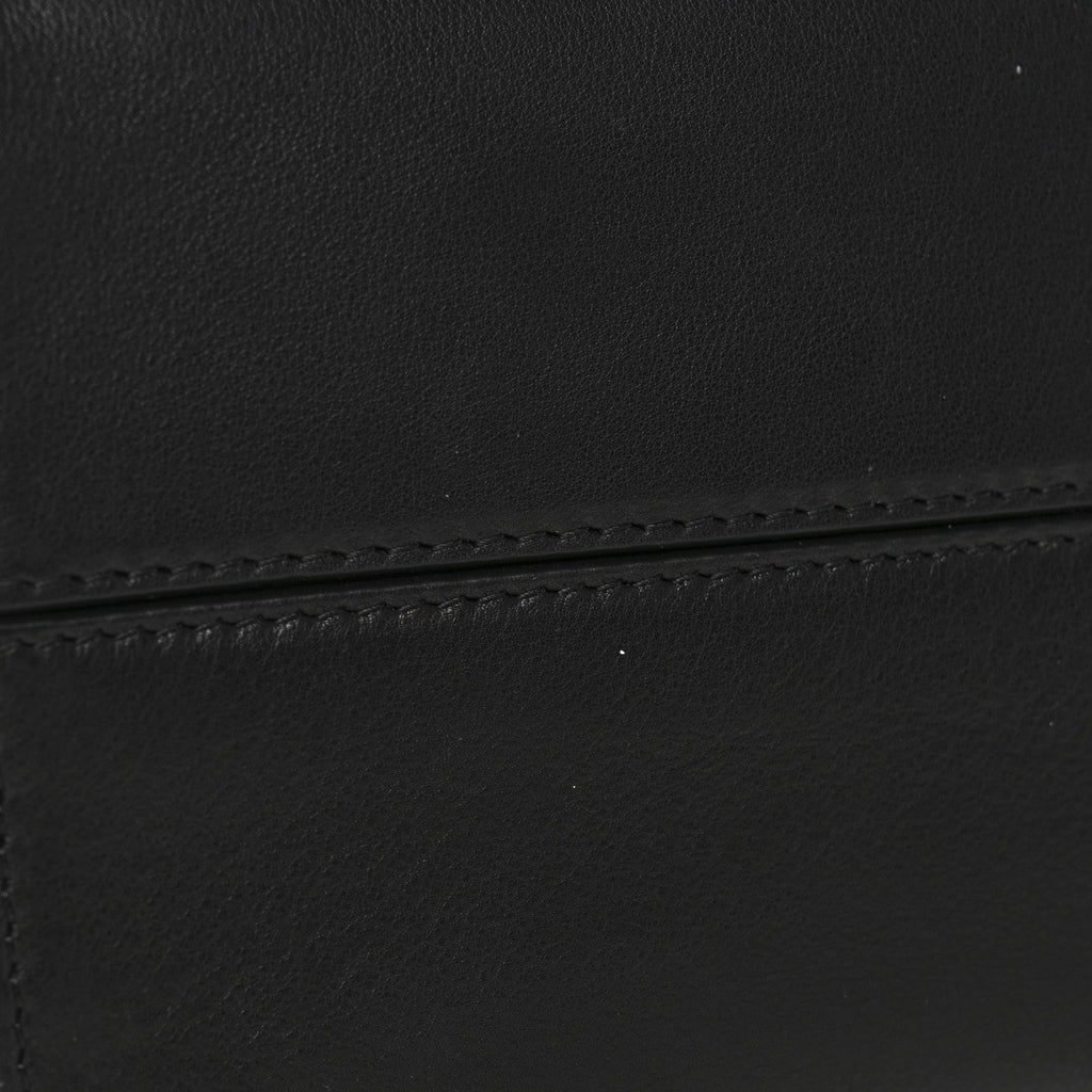 Polished Saddle Calfskin Small Alexia Bag Black