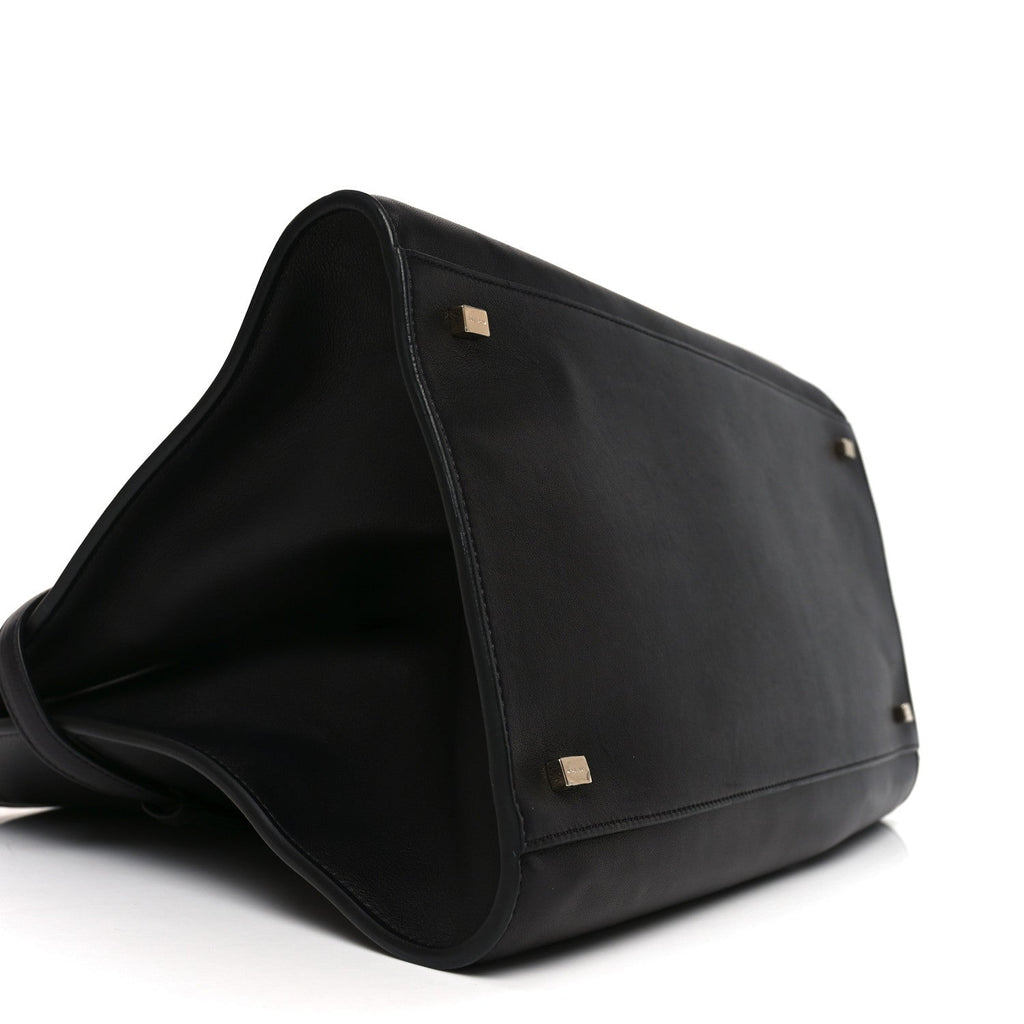 Polished Saddle Calfskin Soft Margaux Belt 15 Black