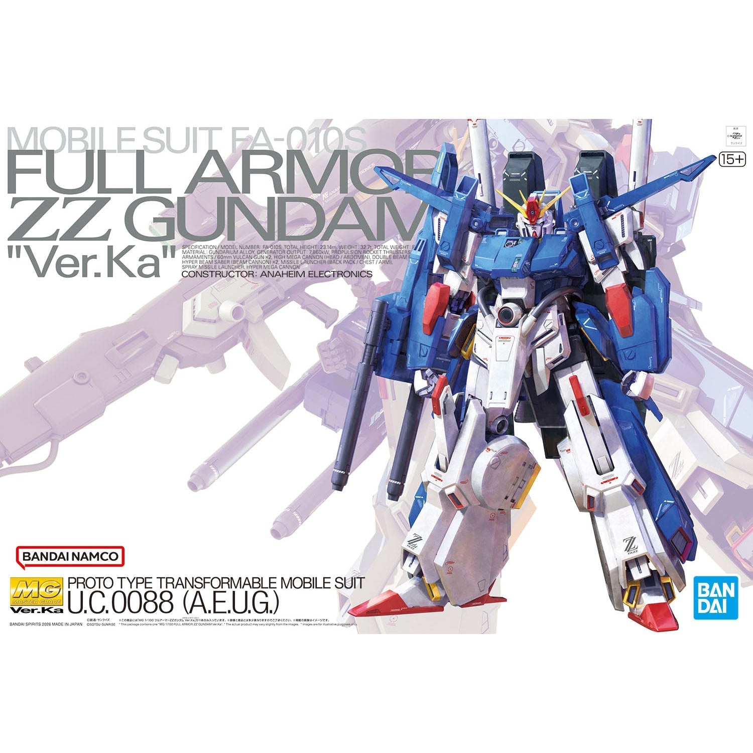 MG FULL ARMOR ZZ GUNDAM VER KA